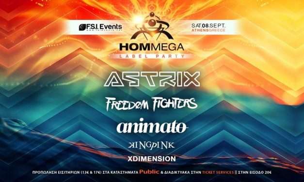 Sat. 08 Sept | Astrix, Freedom Fighters & Animato, Athens.