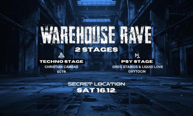 Warehouse Rave Saturday 16 December 2023